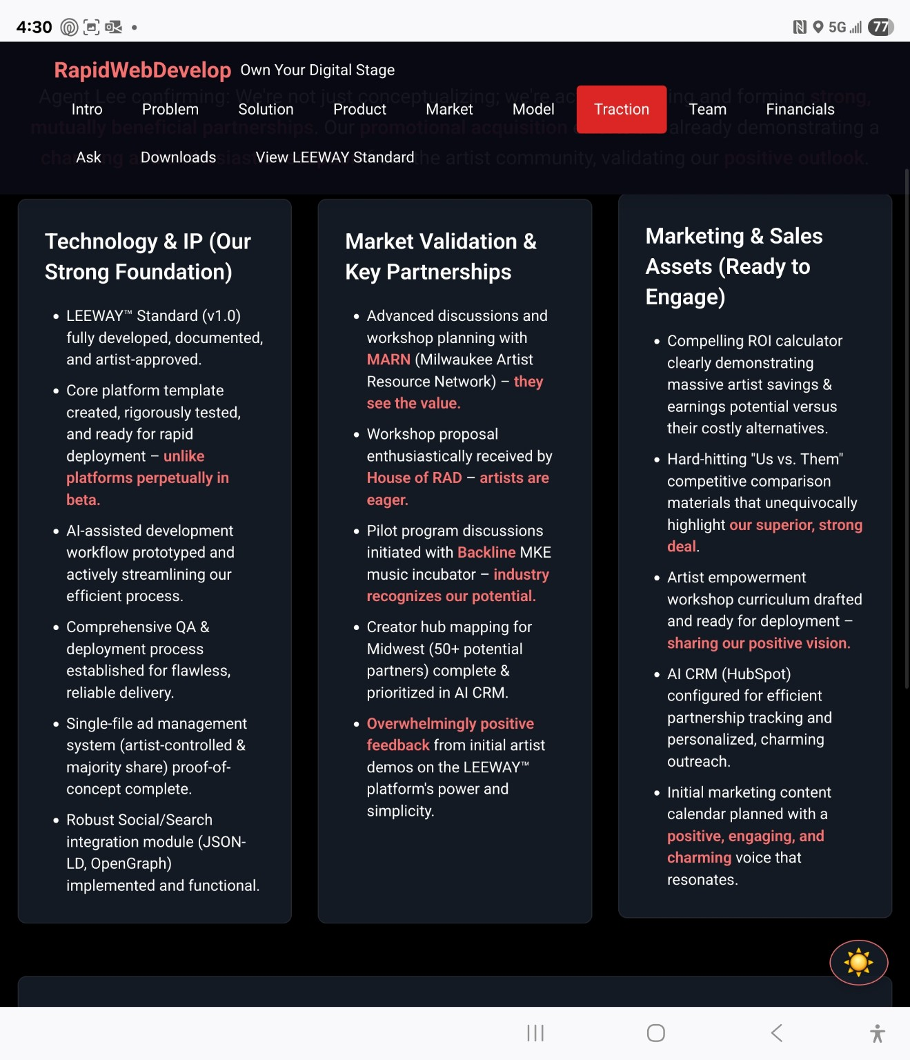 Artist Platform Dashboard